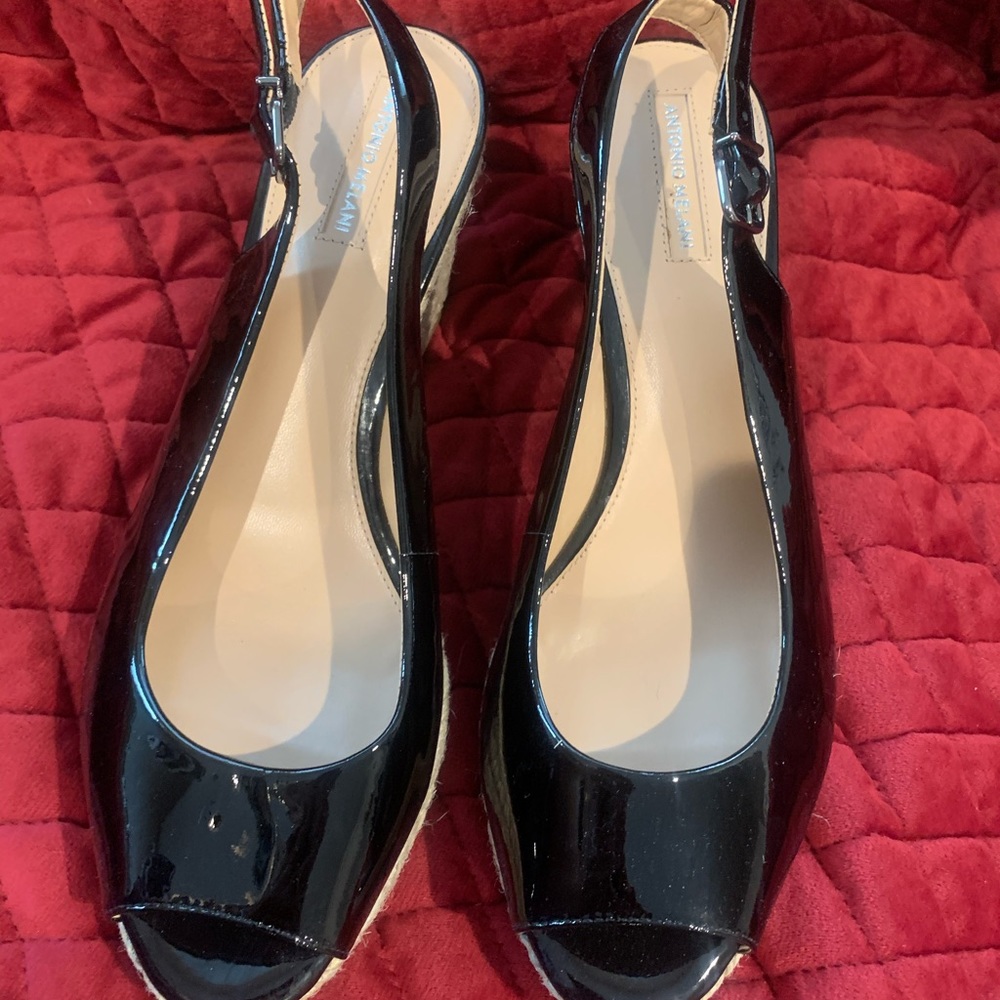 Antonio Melani Black Patent 9 1/2